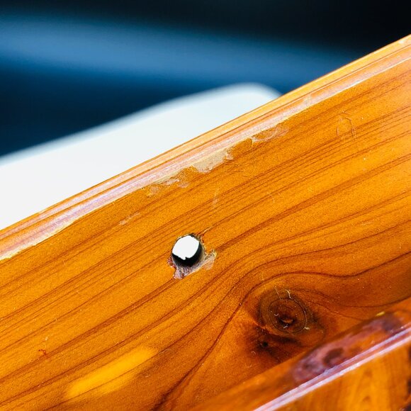 Vintage Wooden Mail & Key Hooks Wall Pocket: Mid-Century Lake George Souvenir - Picture 11 of 12